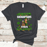 First Shenanigans Then Malarkey St. Patrick's Day Leprechaun T-Shirt - Wonder Print Shop