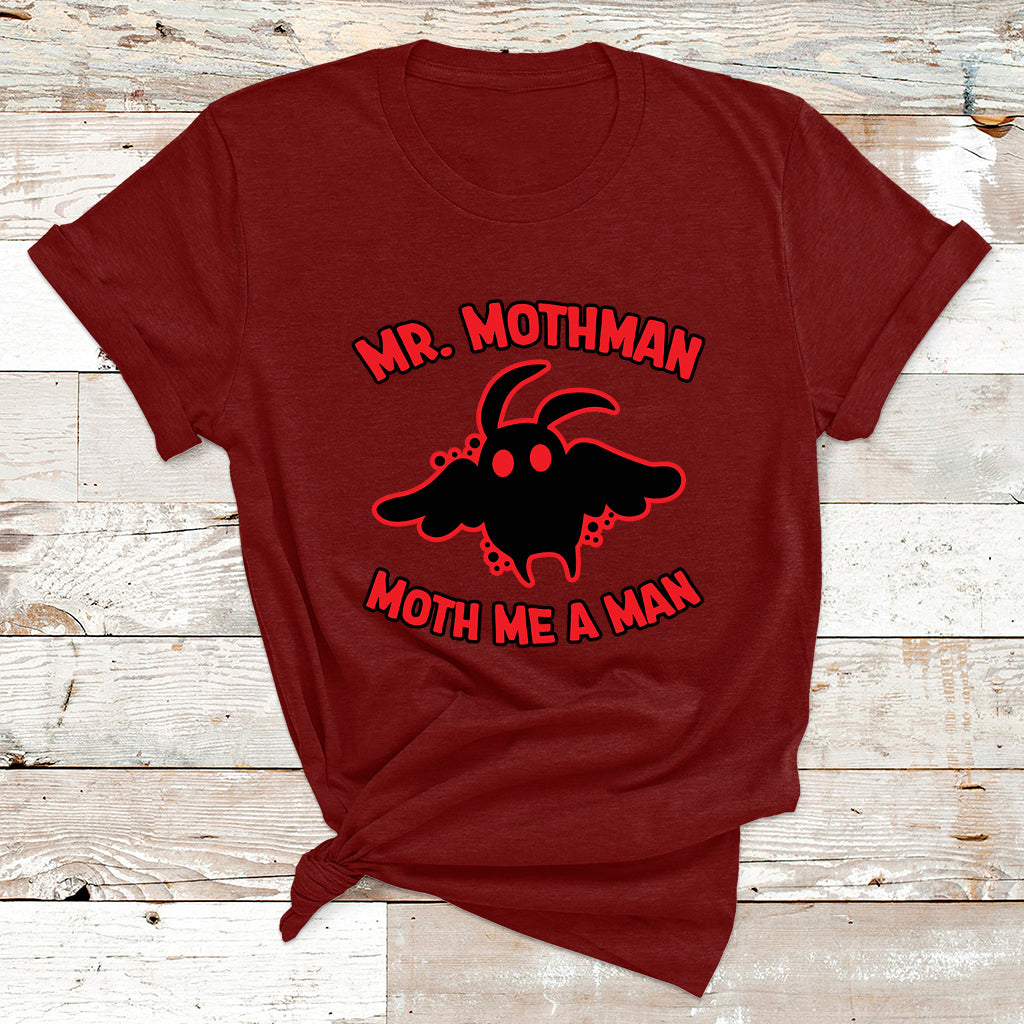 Mothman Cryptid Cryptozoology American Flag 1 T Shirt - Wonder Print Shop