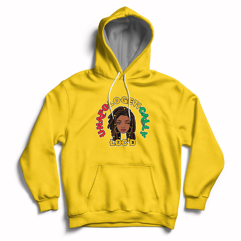 Womens Unapologetically Locd Black History Queen Melanin Hoodie - Wonder Print Shop
