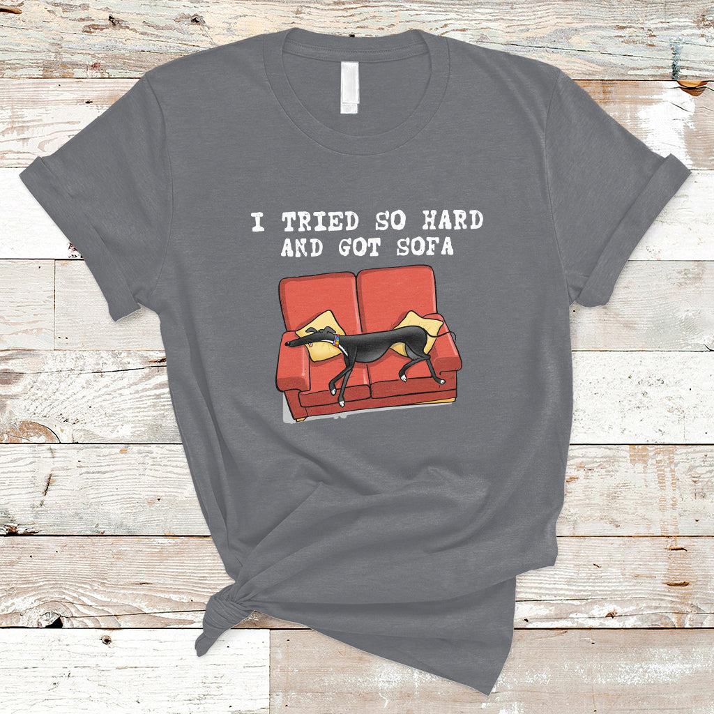 I Tried So Hard And Got Sofa Funny Dog Meme Quote Sarcastic T-Shirt - Wonder Print Shop