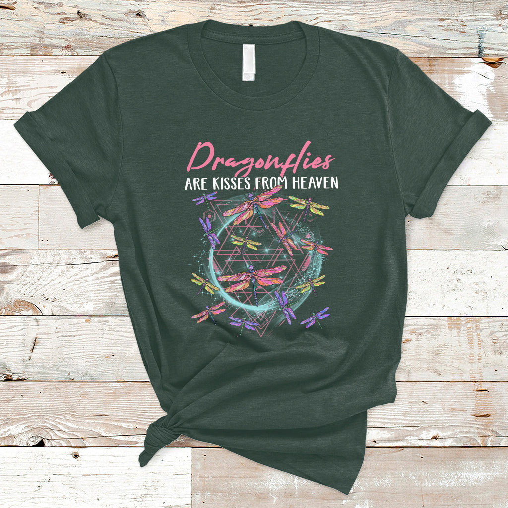 Dragonflies Are Kisses From Heaven Angels Spiritual Heavenly T Shirt - Wonder Print Shop