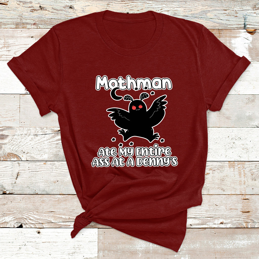 Funny Mothman Ate My Entire Ass Mothman Crytid T Shirt - Wonder Print Shop