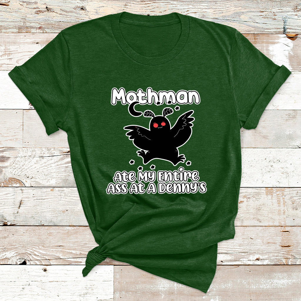 Funny Mothman Ate My Entire Ass Mothman Crytid T Shirt - Wonder Print Shop