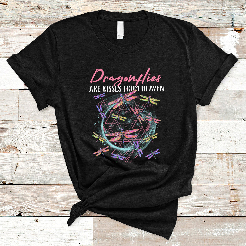 Dragonflies Are Kisses From Heaven Angels Spiritual Heavenly T Shirt - Wonder Print Shop