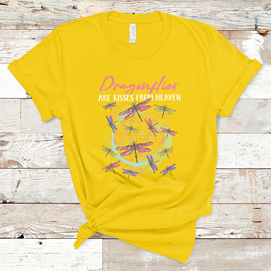 Dragonflies Are Kisses From Heaven Angels Spiritual Heavenly T Shirt - Wonder Print Shop