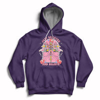 Just Breathe And Believe Dragonfly Retro Boho Motivational Hoodie - Wonder Print Shop