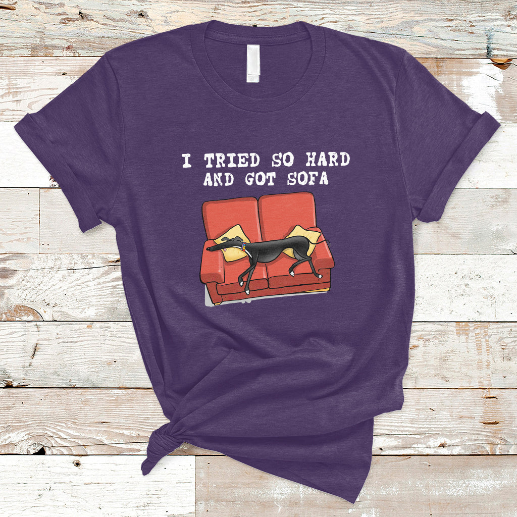 I Tried So Hard And Got Sofa Funny Dog Meme Quote Sarcastic T-Shirt - Wonder Print Shop