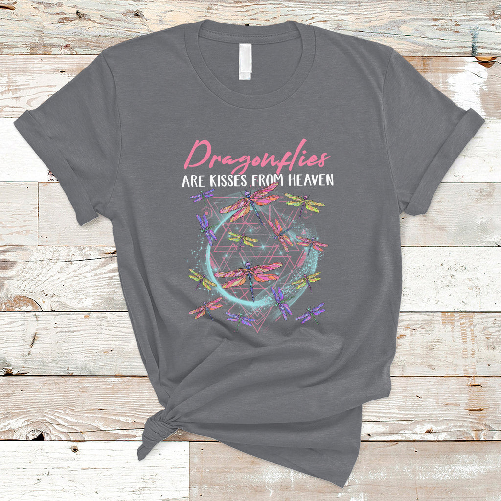 Dragonflies Are Kisses From Heaven Angels Spiritual Heavenly T Shirt - Wonder Print Shop