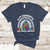 In February We Wear Zebra Rare Disease Awareness Rainbow Zebra T Shirt - Wonder Print Shop