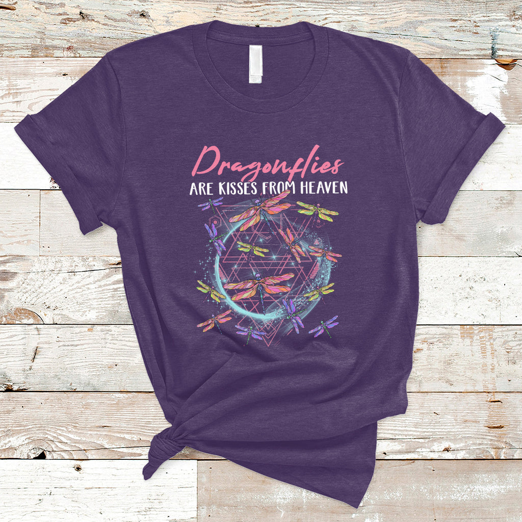 Dragonflies Are Kisses From Heaven Angels Spiritual Heavenly T Shirt - Wonder Print Shop
