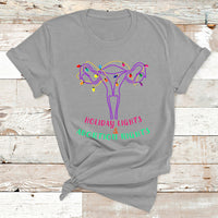Retro Holiday Lights And Abortion Rights Pro Choice Feminist T Shirt - Wonder Print Shop