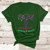 Retro Holiday Lights And Abortion Rights Pro Choice Feminist T Shirt - Wonder Print Shop