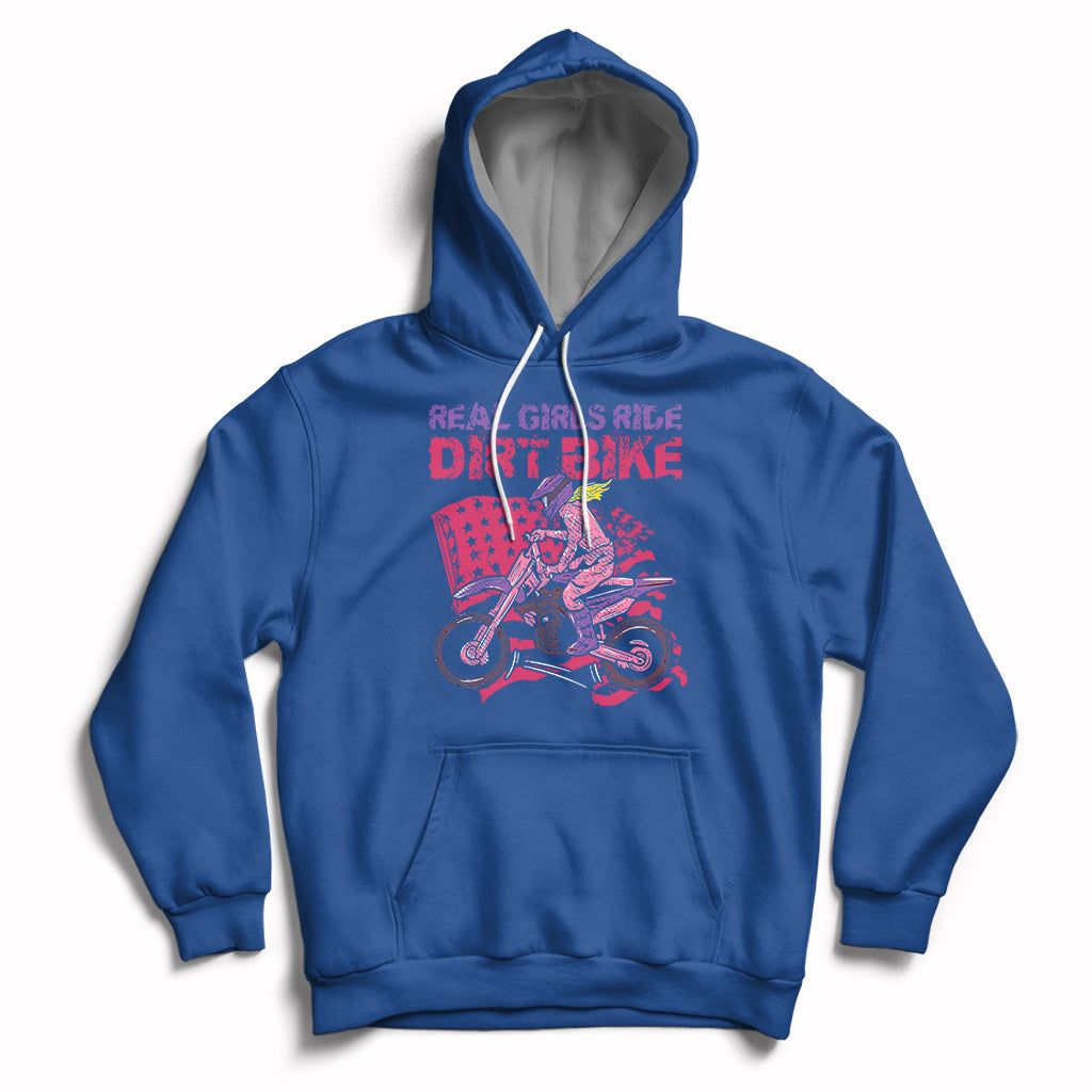 Real Girls Ride Dirt Bikes Motocross Lovers Gifts For Womens Hoodie - Wonder Print Shop