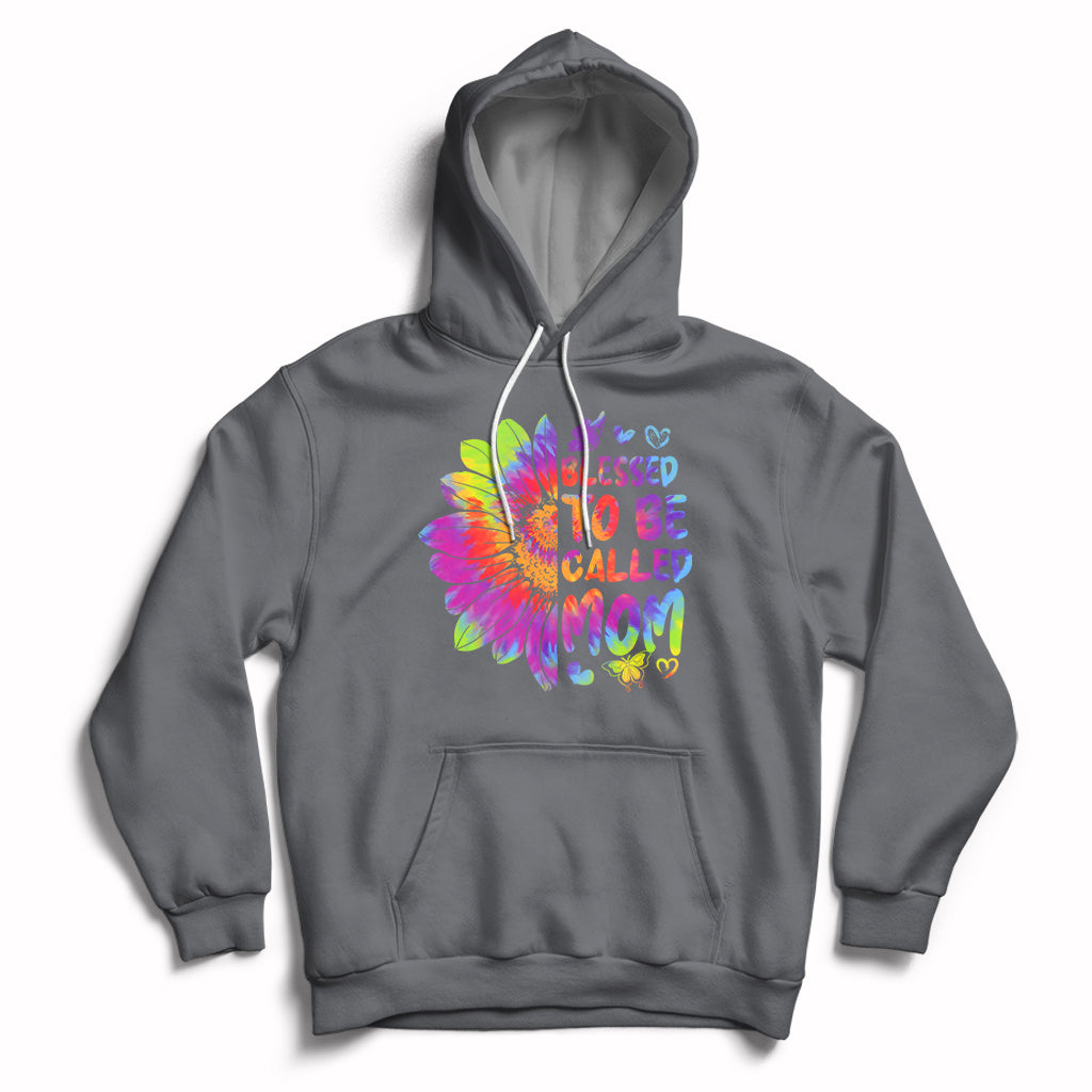Blessed To Be Called Mom Cute Mother's Day Tie Dye Sunflower Hoodie - Wonder Print Shop