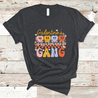 Galentines Gang Retro Groovy Checkered Valentine Day Sisters T-Shirt - Wonder Print Shop
