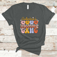 Galentines Gang Retro Groovy Checkered Valentine Day Sisters T-Shirt - Wonder Print Shop