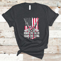 Honor The Fallen Thank The Living Memorial Day Veterans Day T-Shirt - Wonder Print Shop