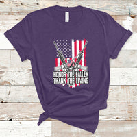 Honor The Fallen Thank The Living Memorial Day Veterans Day T-Shirt - Wonder Print Shop