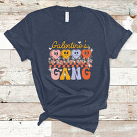 Galentines Gang Retro Groovy Checkered Valentine Day Sisters T-Shirt - Wonder Print Shop
