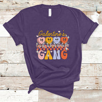 Galentines Gang Retro Groovy Checkered Valentine Day Sisters T-Shirt - Wonder Print Shop