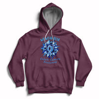 We Wear Blue Colon Cancer Awareness Month CRC Blue Ribbon Sunflower Hoodie - Wonder Print Shop