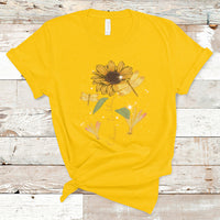 Choose To Shine Dragonflies Sunflower Growth Mindset T Shirt - Wonder Print Shop