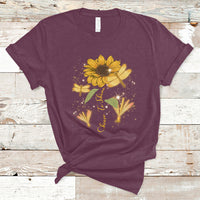 Choose To Shine Dragonflies Sunflower Growth Mindset T Shirt - Wonder Print Shop
