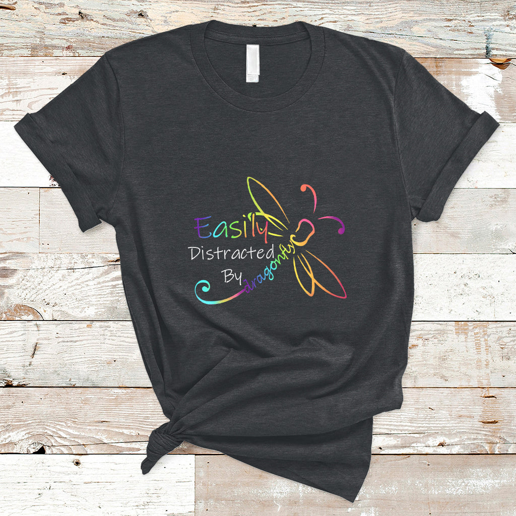 Easily Distracted By Dragonflies Insect Lovers T Shirt - Wonder Print Shop