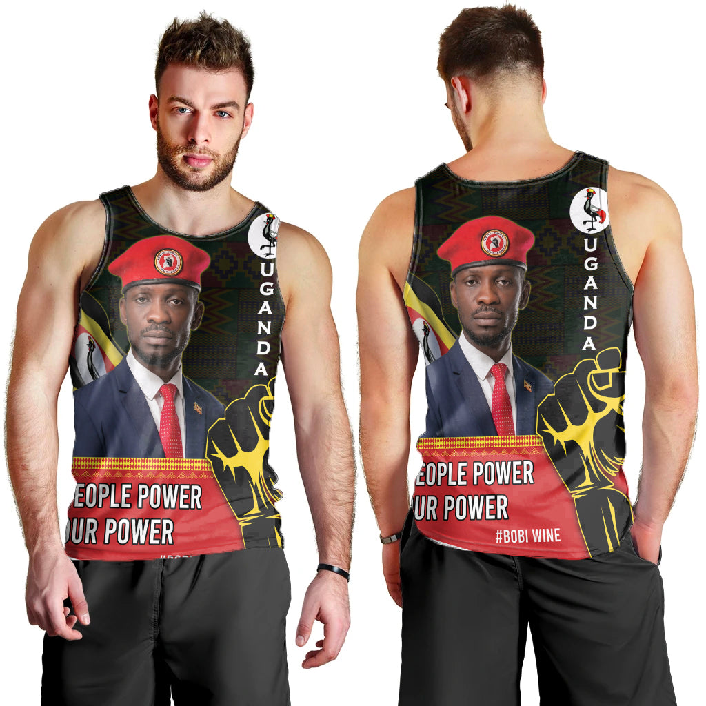 Uganda Men Tank Top Bobi Wine People Power Our Power - Wonder Print Shop