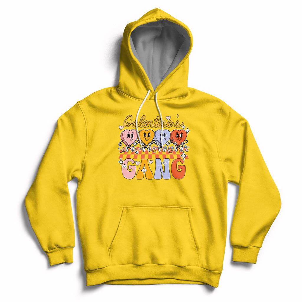 Maroon pullover hoodie with front graphic, kangaroo pocket, hood and white drawstrings.