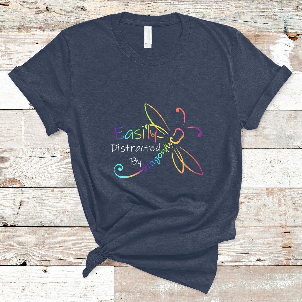 Easily Distracted By Dragonflies Insect Lovers T Shirt - Wonder Print Shop