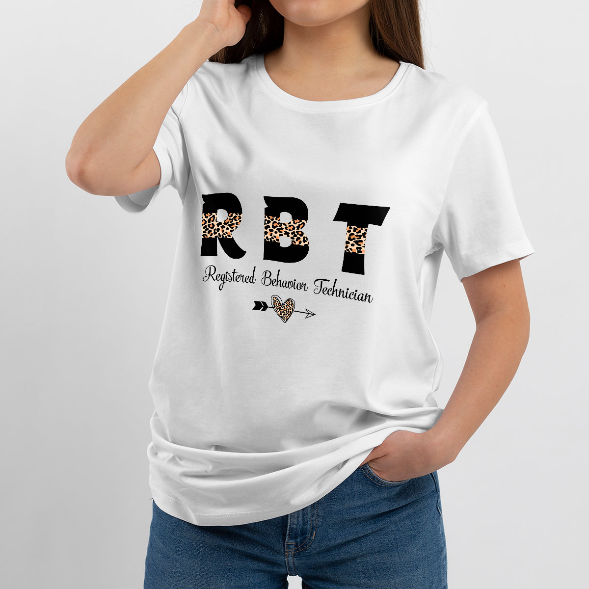 RBT Registered Behavior Technican ABA Leopard, RBT T Shirt - Wonder Print Shop