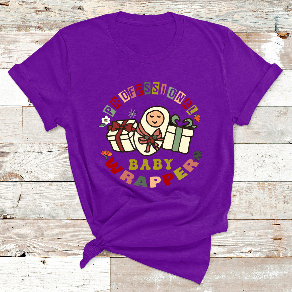 Professional Baby Wrapper Nurse T Shirt - Wonder Print Shop