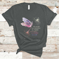 Dragonfly Smile Often Think Positively Give Thank Motivation T Shirt - Wonder Print Shop