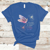 Dragonfly Smile Often Think Positively Give Thank Motivation T Shirt - Wonder Print Shop