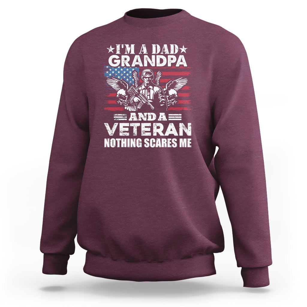 I'm A Dad Grandpa And A Veteran Funny For Papa Grandpa Pride Sweatshirt - Wonder Print Shop
