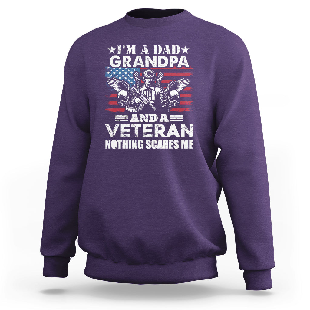 I'm A Dad Grandpa And A Veteran Funny For Papa Grandpa Pride Sweatshirt - Wonder Print Shop