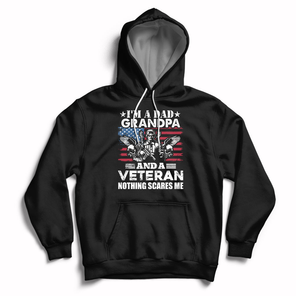 I'm A Dad Grandpa And A Veteran Funny For Papa Grandpa Pride Hoodie - Wonder Print Shop