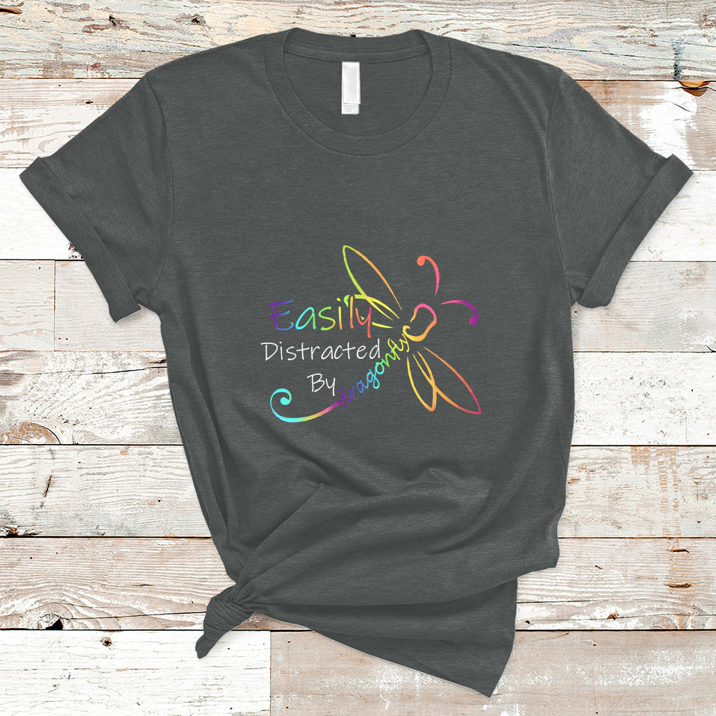 Easily Distracted By Dragonflies Insect Lovers T Shirt - Wonder Print Shop