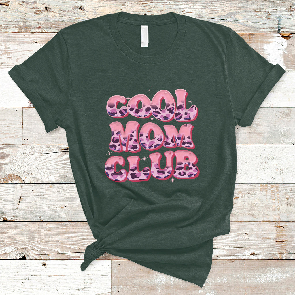 Cool Mom Club Leopard Mom Club Mother's Day I'm A Cool Mom T Shirt - Wonder Print Shop