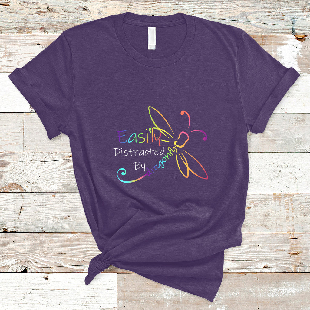 Easily Distracted By Dragonflies Insect Lovers T Shirt - Wonder Print Shop