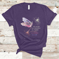 Dragonfly Smile Often Think Positively Give Thank Motivation T Shirt - Wonder Print Shop