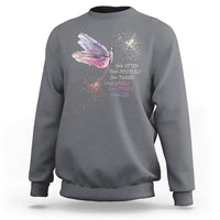 Dragonfly Smile Often Think Positively Give Thank Motivation Sweatshirt - Wonder Print Shop
