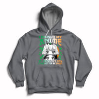 Vintage I Paused My Anime To Celebrate St Patrick's Day Funny Anime Hoodie - Wonder Print Shop