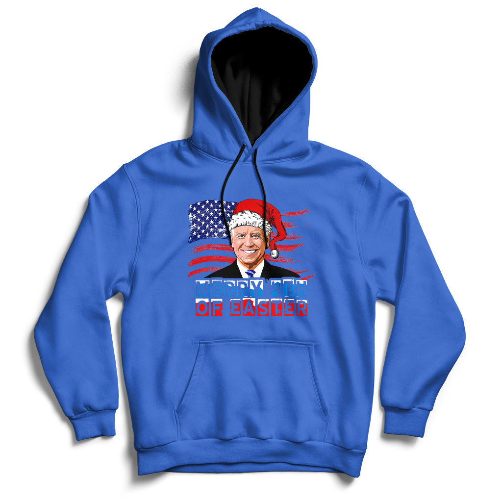 Santa Joe Biden Happy 4th Of Easter Ugly Christmas Sweater Hoodie - Wonder Print Shop