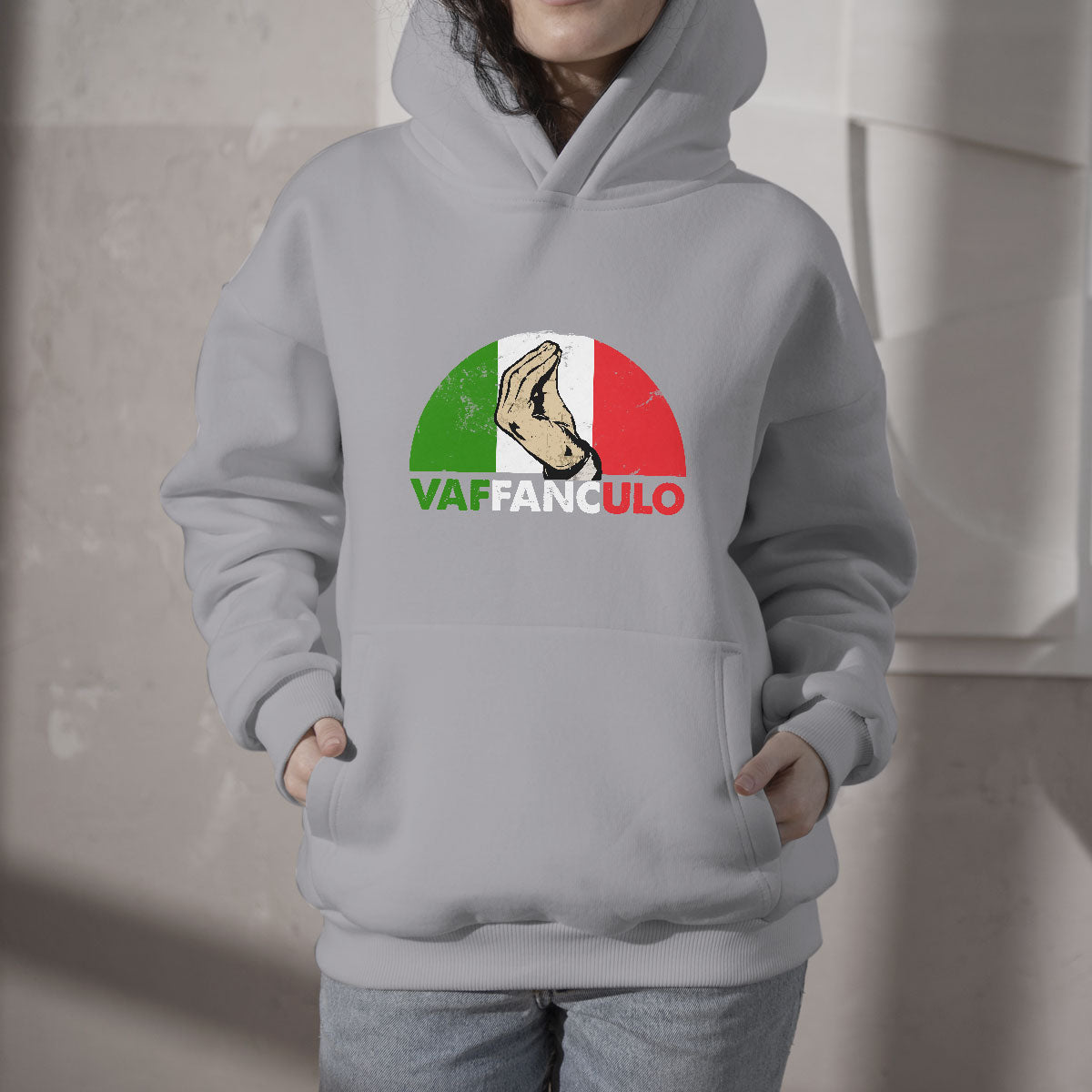 Vaffanculo Have A Great Day Funny Sarcastic Italian Saying Slang Italia Flag Italian Pride Hoodie - Wonder Print Shop