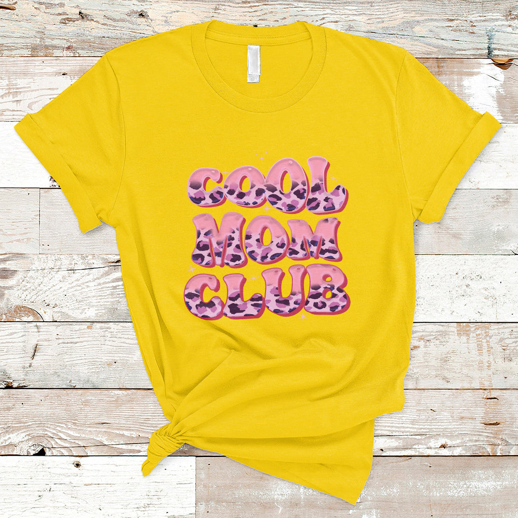 Cool Mom Club Leopard Mom Club Mother's Day I'm A Cool Mom T Shirt - Wonder Print Shop