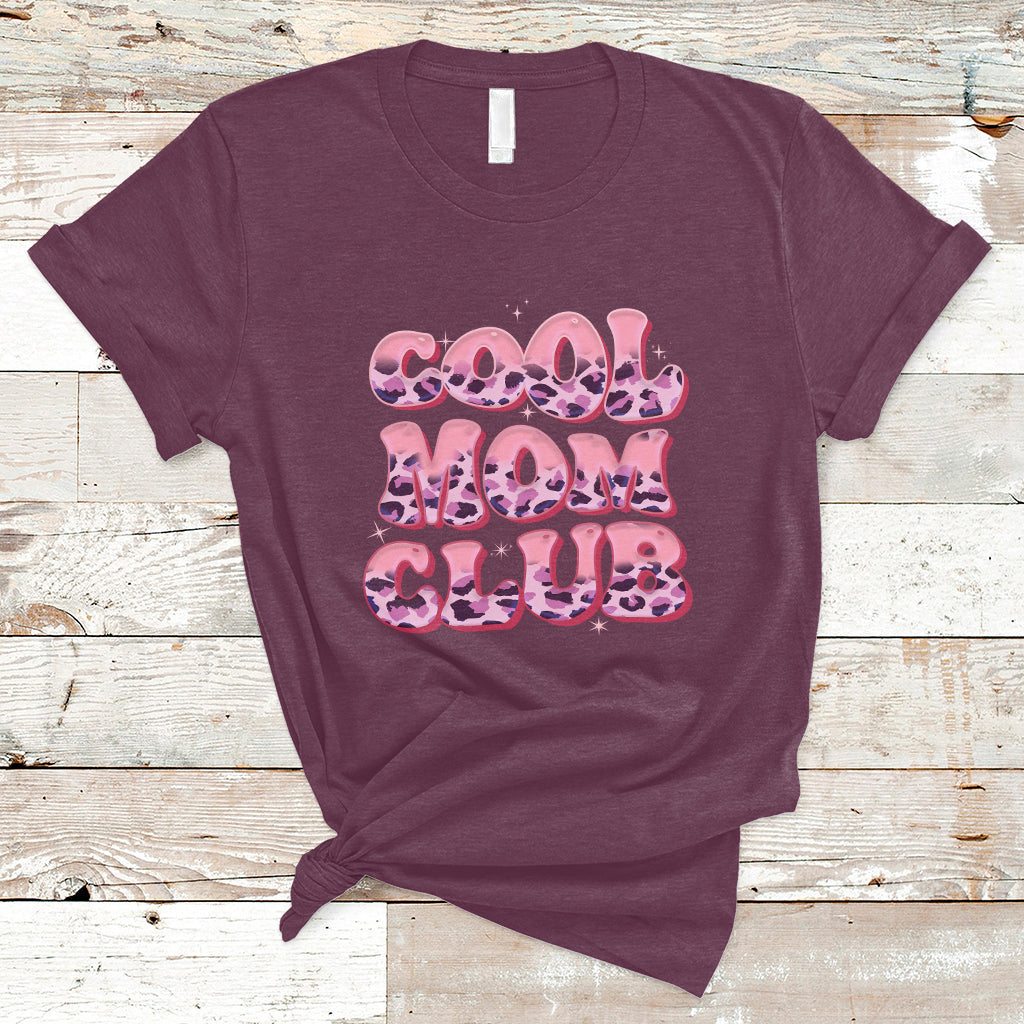 Cool Mom Club Leopard Mom Club Mother's Day I'm A Cool Mom T Shirt - Wonder Print Shop