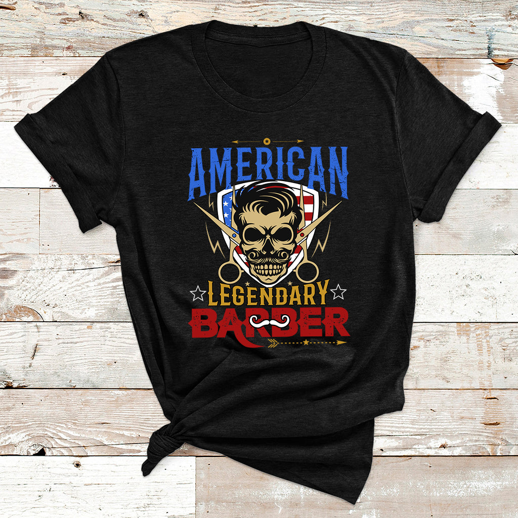 American Legendary Barber T Shirt - Wonder Print Shop