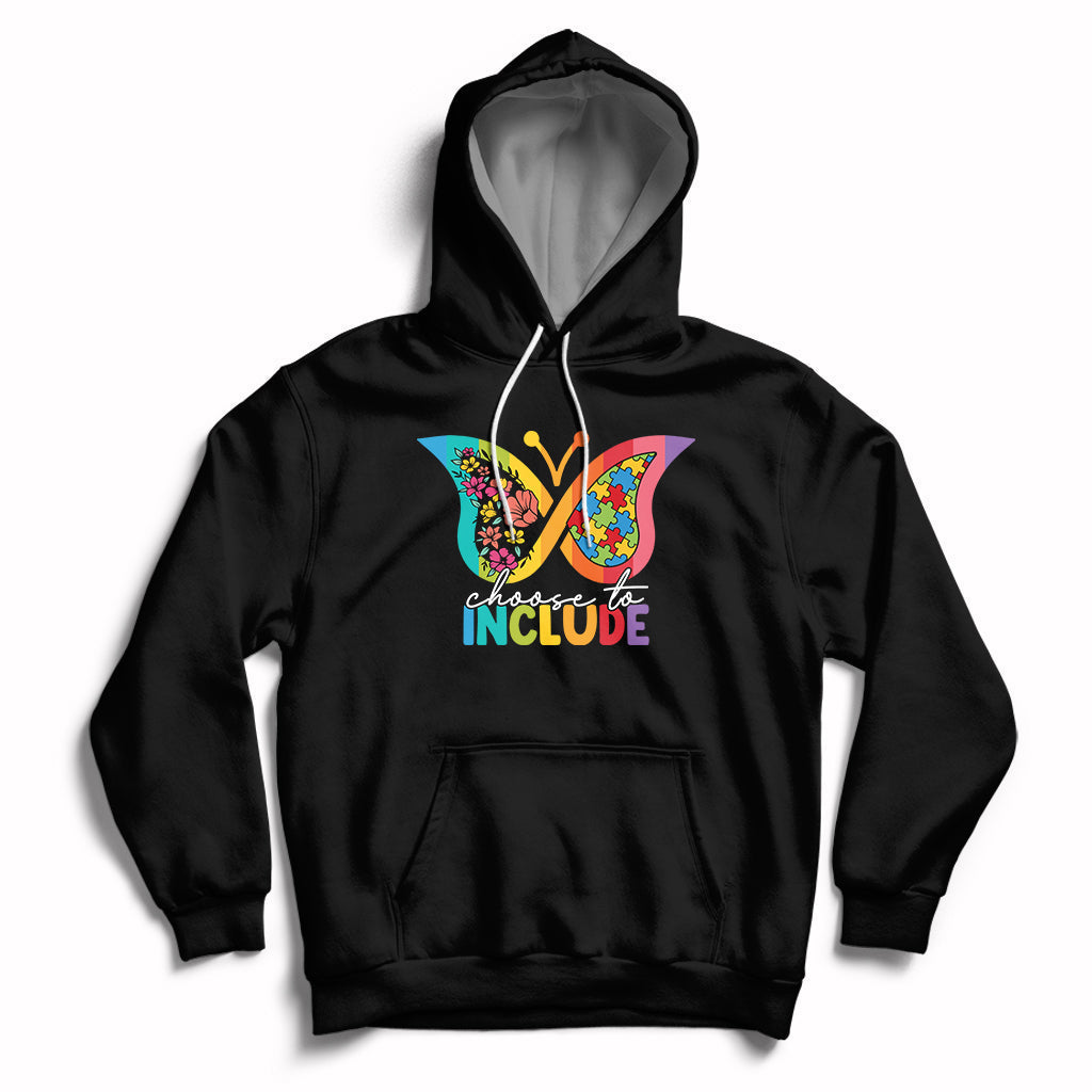 Choose To Include Autism Acceptance Spectrum Neurodiversity Hoodie - Wonder Print Shop